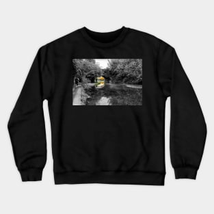 Romantic bridge in the Regents Canal, Hackney, London Crewneck Sweatshirt